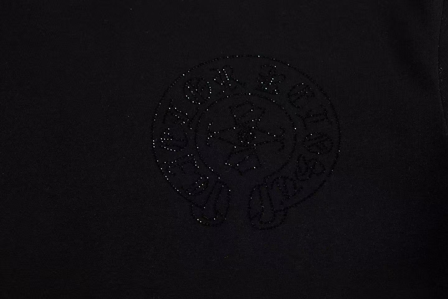 高版本Chrome Hearts克罗心 渐变色马蹄烫钻短袖