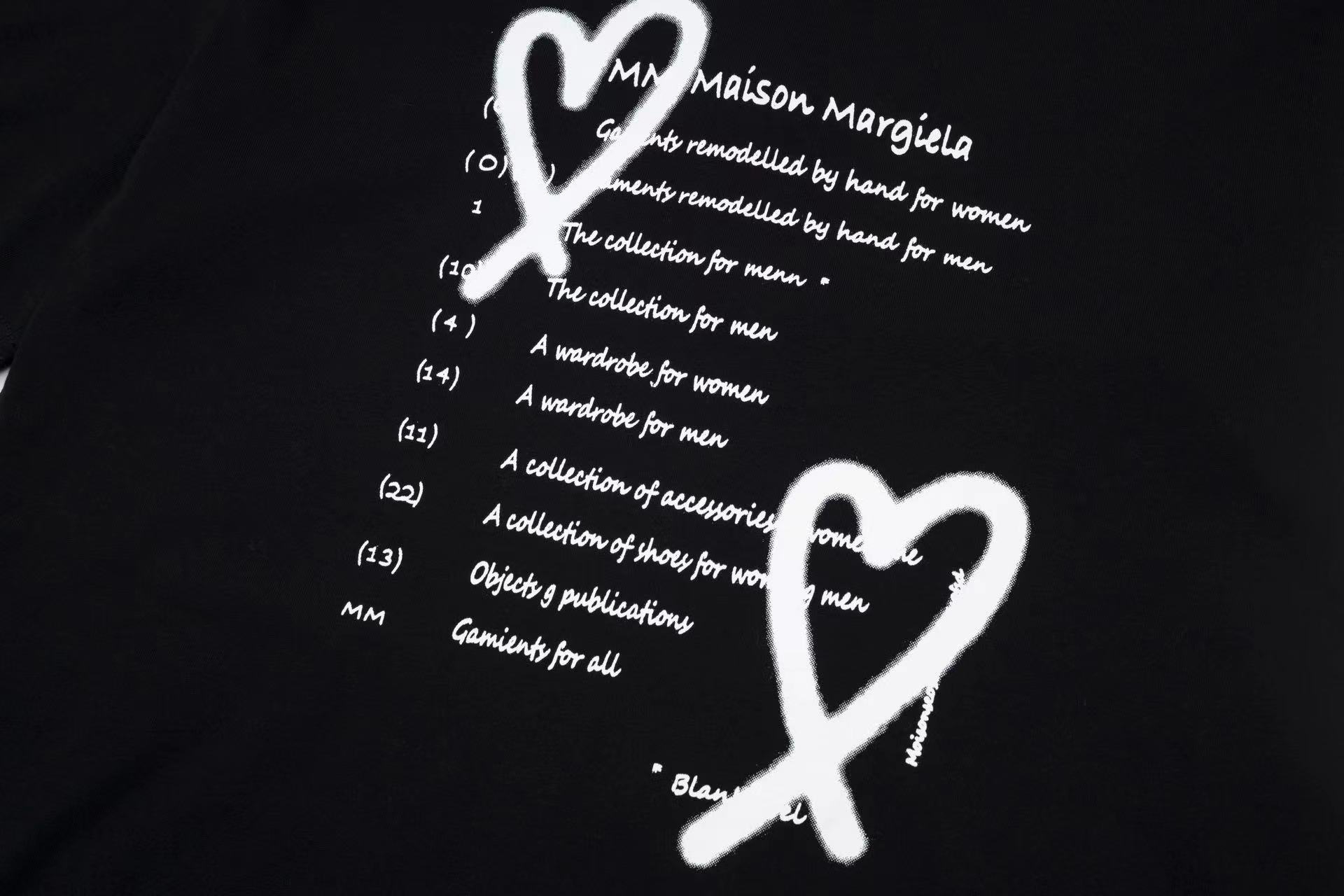 高版本MaisonMargiela/马吉拉 爱心字母短袖