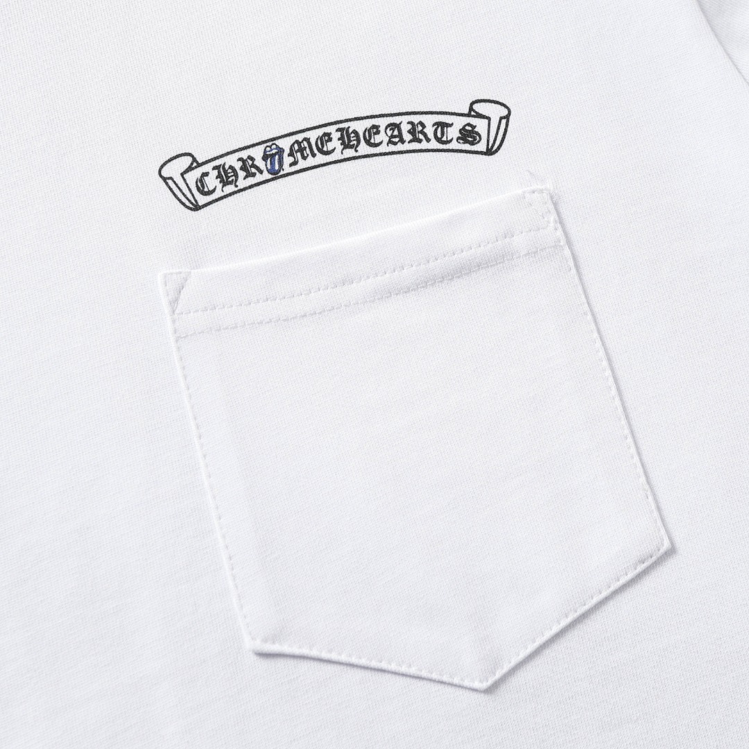 高版本Chrome Hearts克罗心 x 滚石联名款纽约限定梵文印花短袖