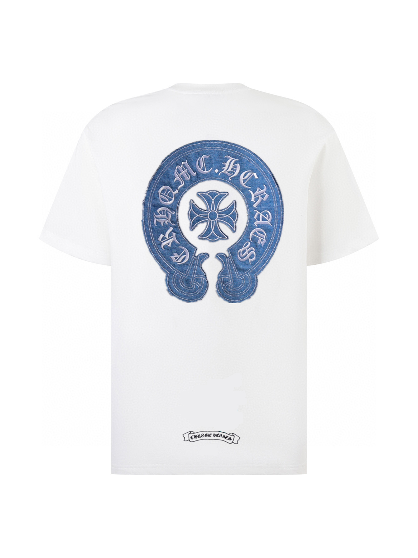 高版本Chrome Hearts克罗心 牛仔马蹄贴布刺绣短袖