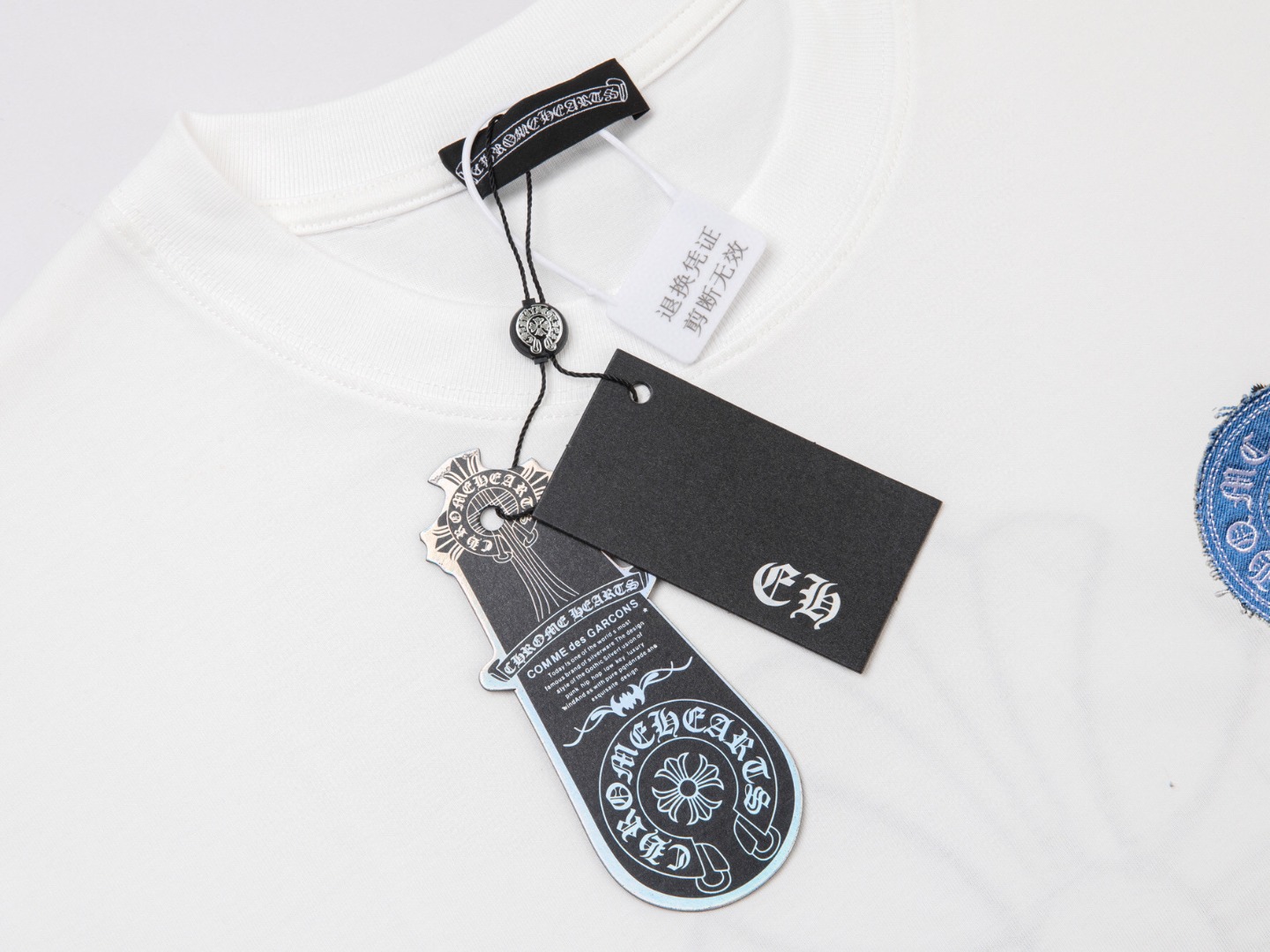 高版本Chrome Hearts克罗心 牛仔马蹄贴布刺绣短袖