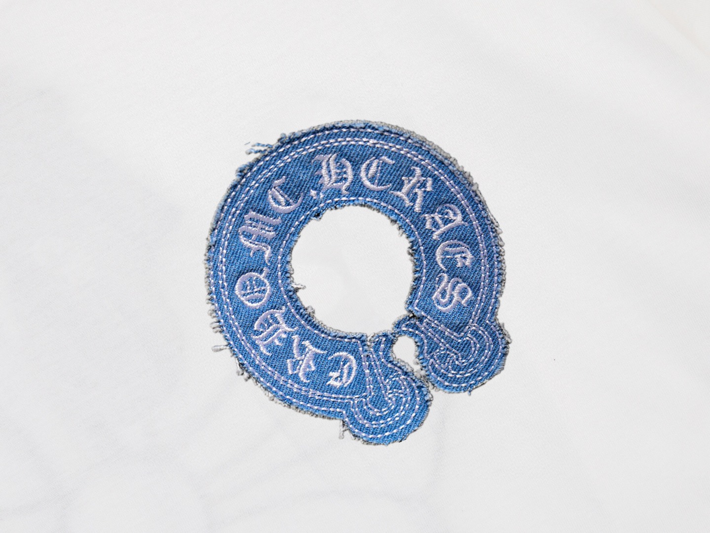 高版本Chrome Hearts克罗心 牛仔马蹄贴布刺绣短袖