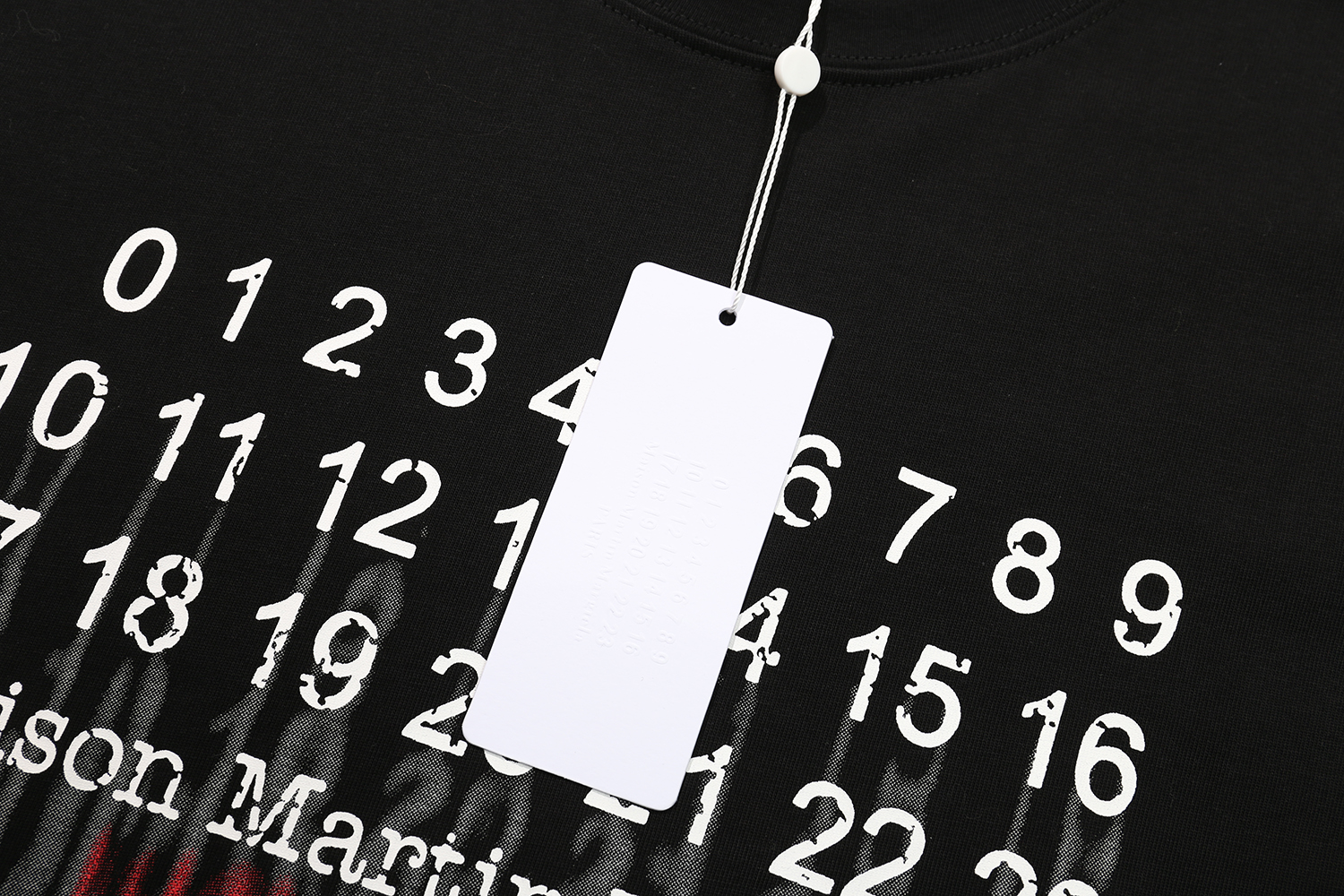 高版本MaisonMargiela/马吉拉 重影数字印花短袖