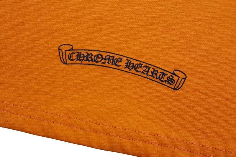 高版本Chrome Hearts克罗心 橙色宝剑印花短袖