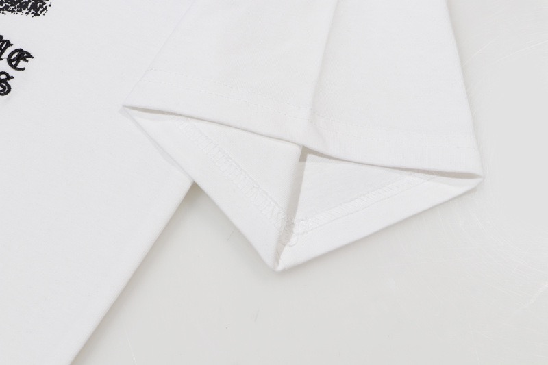 高版本Chrome Hearts克罗心 喷墨印花刺绣梵文十字短袖-Chinese UA Cheap High Quatity Brand Clothes Bags handbags Sneakers wholesale wholesaler seller from China Factory suppliers Fashion Clothing Shoes best Quality Beautiful Price 高版本Chrome Hearts克罗心 喷墨印花刺绣梵文十字短袖