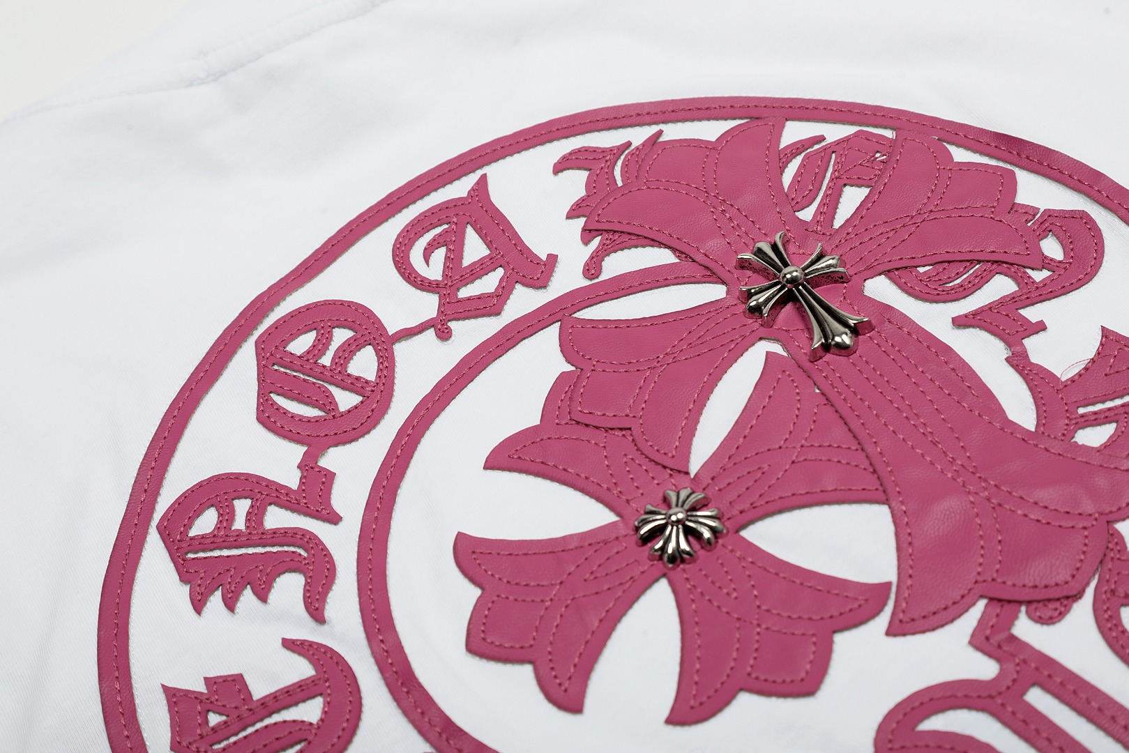 高版本Chrome Hearts克罗心 皮标马蹄十字短袖