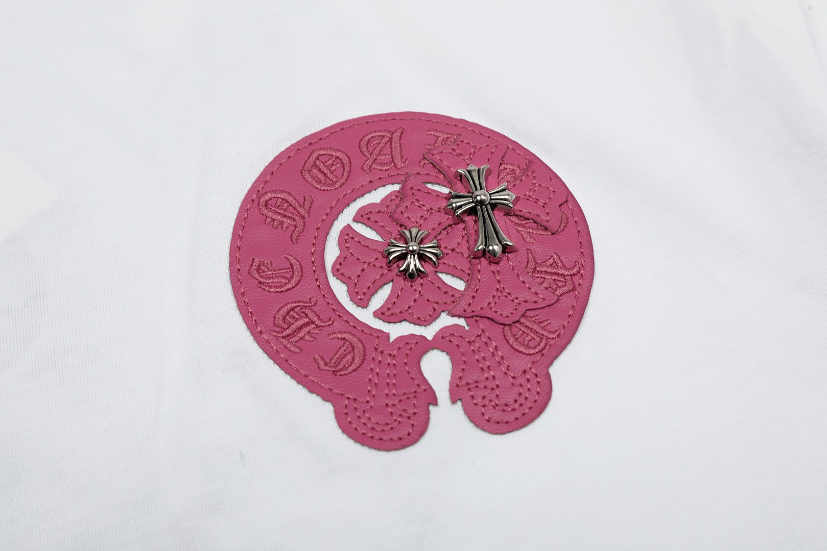 高版本Chrome Hearts克罗心 皮标马蹄十字短袖