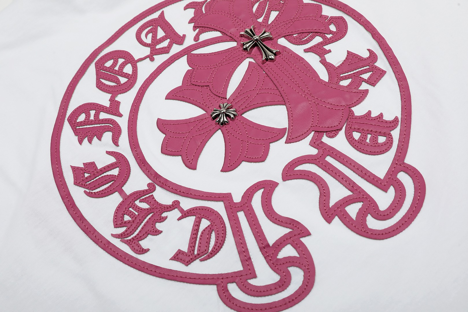 高版本Chrome Hearts克罗心 皮标马蹄十字短袖