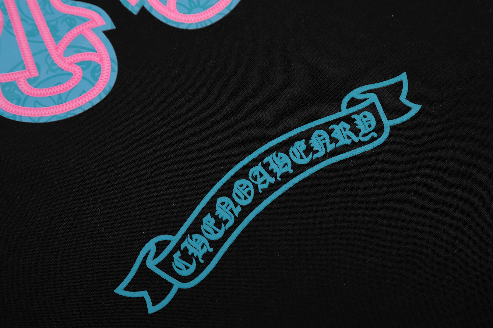 高版本Chrome Hearts克罗心 重影马蹄十字印花短袖