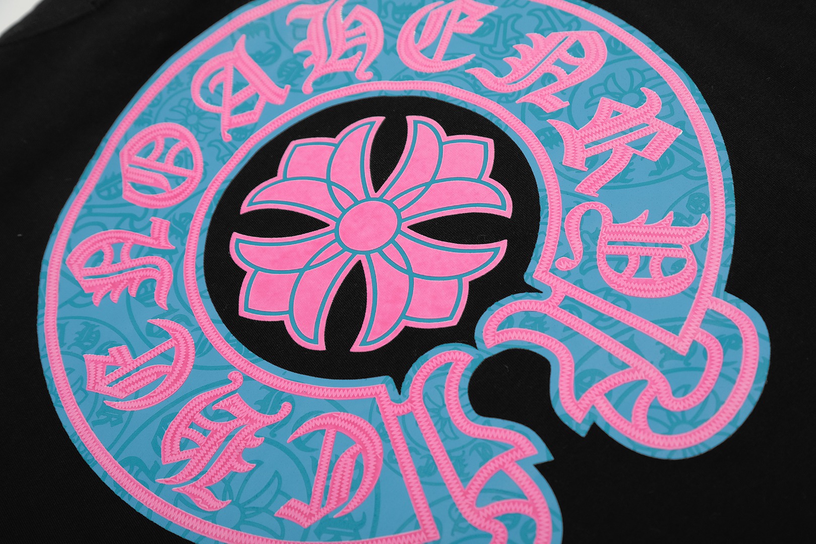 高版本Chrome Hearts克罗心 重影马蹄十字印花短袖