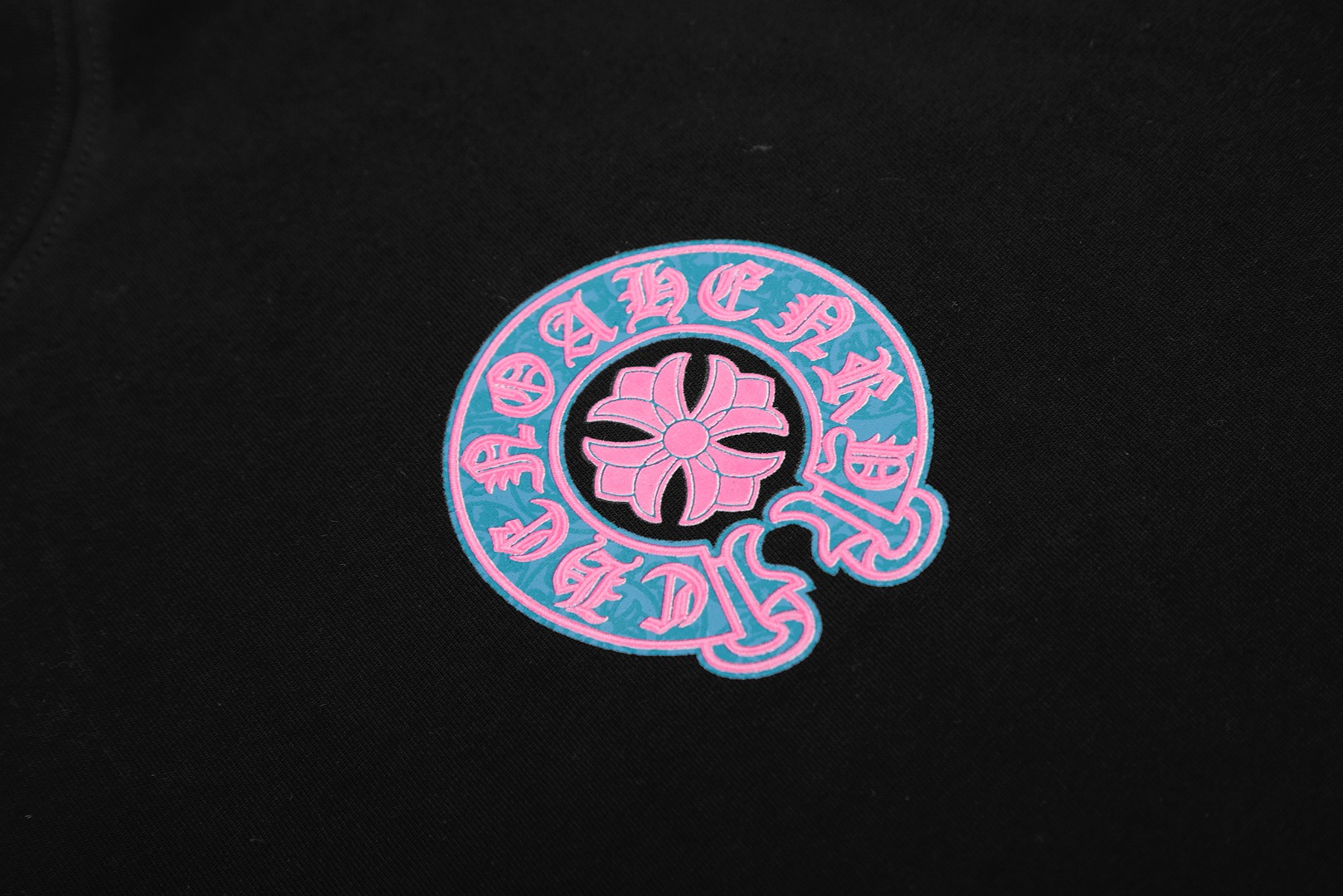 高版本Chrome Hearts克罗心 重影马蹄十字印花短袖