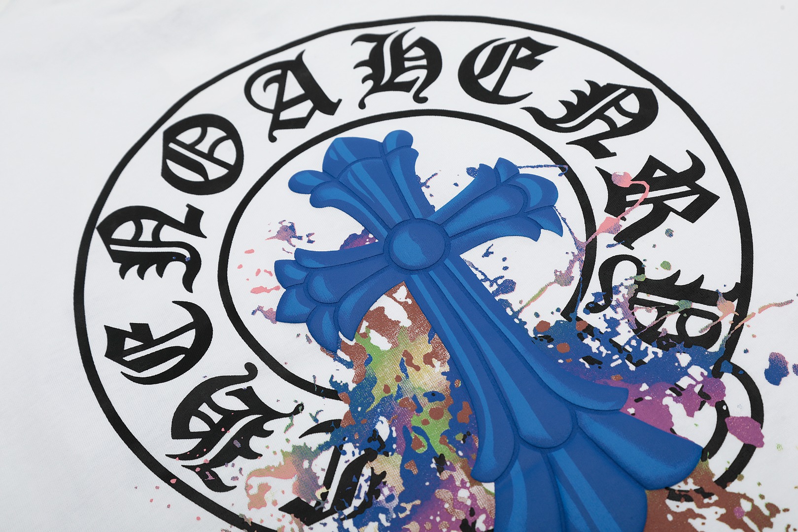 高版本Chrome Hearts克罗心 涂鸦马蹄十字印花短袖