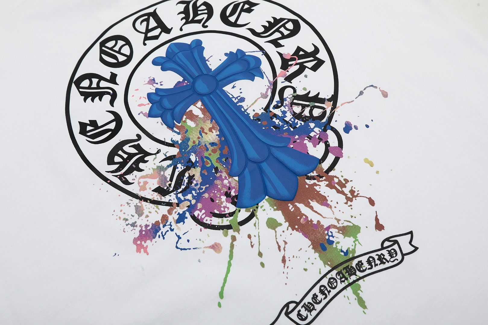 高版本Chrome Hearts克罗心 涂鸦马蹄十字印花短袖