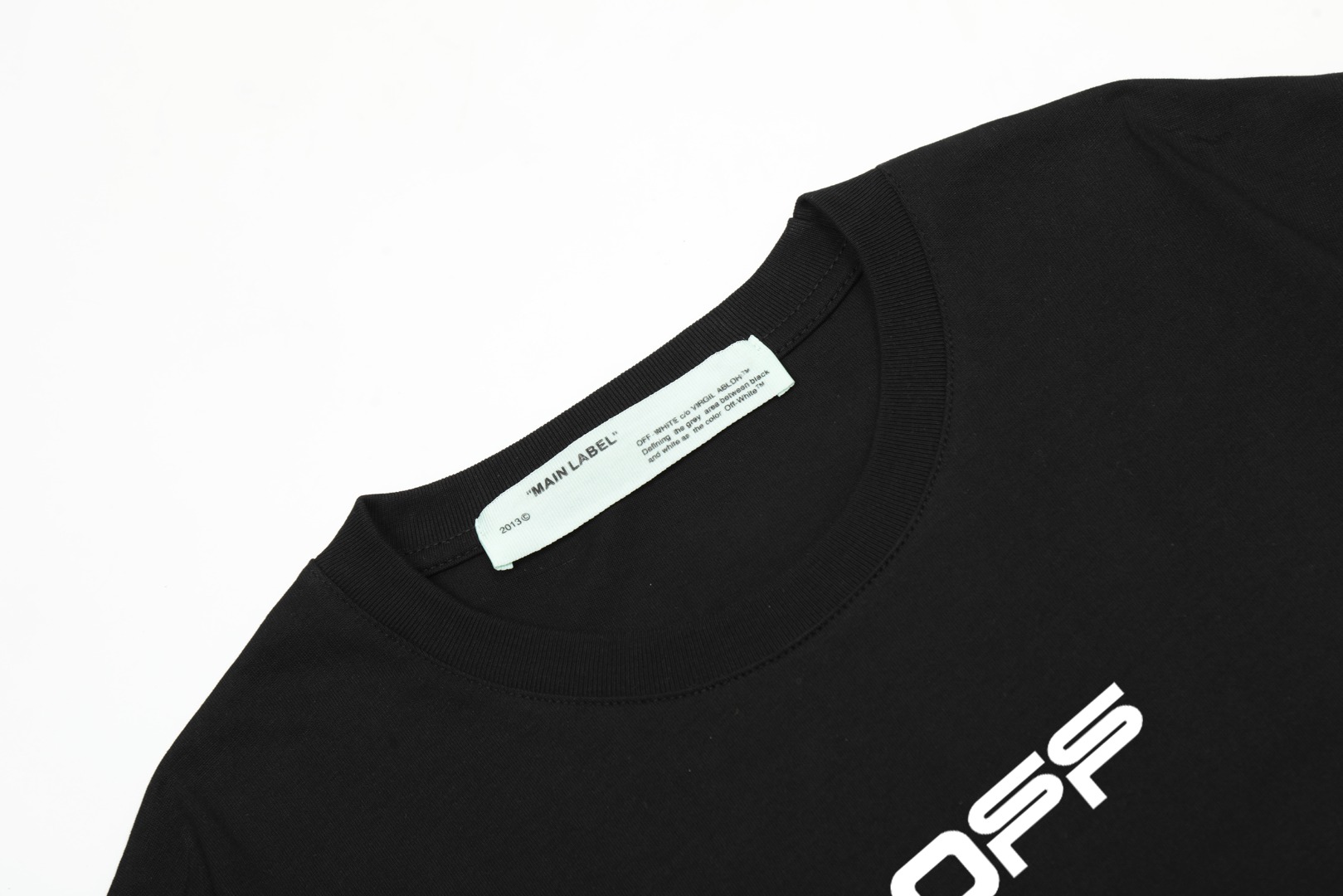 高版本OFF-WHITE 20ss 机场胶带警戒线箭头短袖T恤