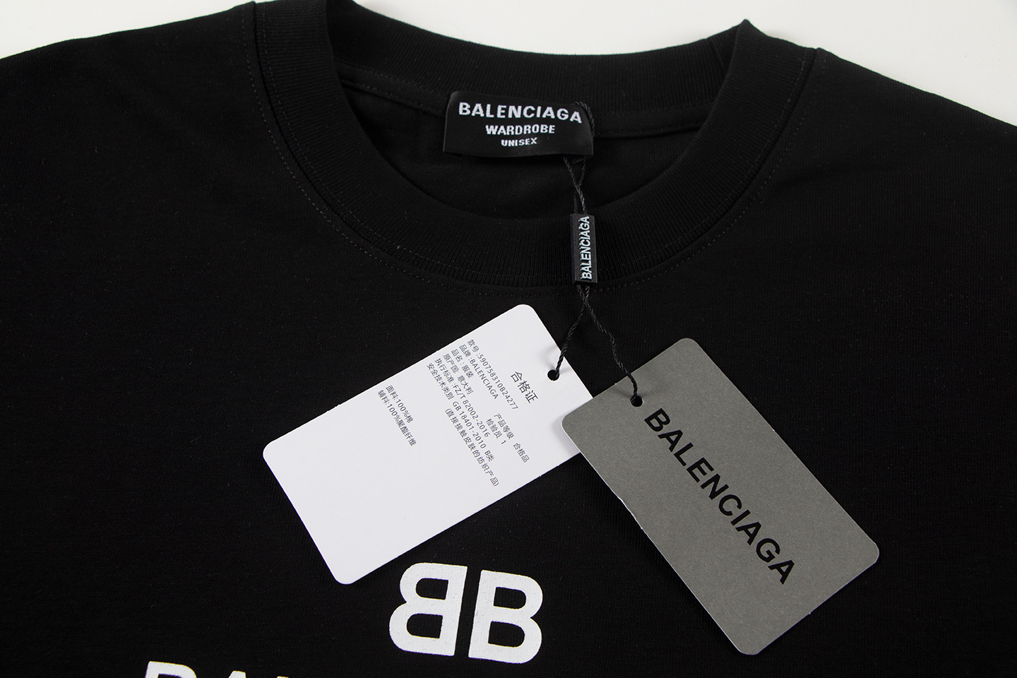 高版本BALENCIAGA/巴黎世家 喷墨字母印花短袖T恤
