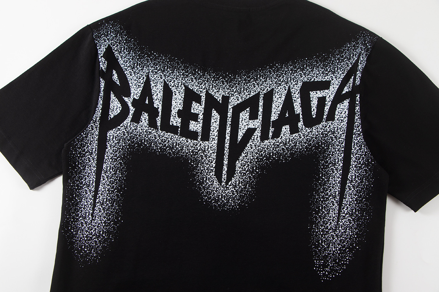 高版本BALENCIAGA/巴黎世家 喷墨字母印花短袖T恤