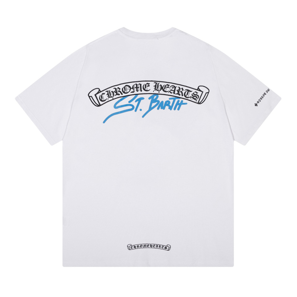 高版本Chrome Hearts克罗心 St Barth限定款梵文字母短袖