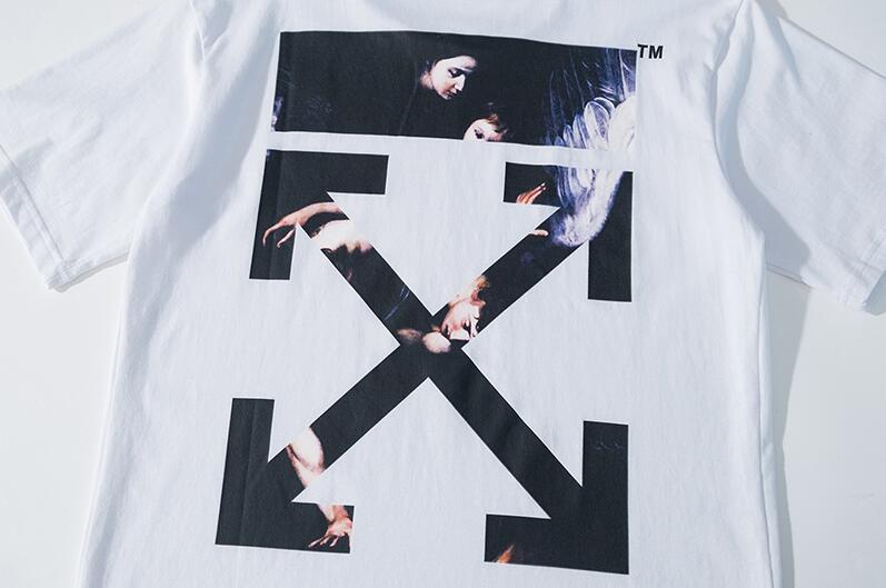高版本OFF-WHITE 卡拉瓦乔油画箭头款短袖T恤-Chinese UA Cheap High Quatity Brand Clothes Bags handbags Sneakers wholesale wholesaler seller from China Factory suppliers Fashion Clothing Shoes best Quality Beautiful Price 高版本OFF-WHITE 卡拉瓦乔油画箭头款短袖T恤