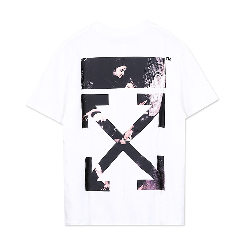 高版本OFF-WHITE 卡拉瓦乔油画箭头款短袖T恤-Chinese UA Cheap High Quatity Brand Clothes Bags handbags Sneakers wholesale wholesaler seller from China Factory suppliers Fashion Clothing Shoes best Quality Beautiful Price 高版本OFF-WHITE 卡拉瓦乔油画箭头款短袖T恤