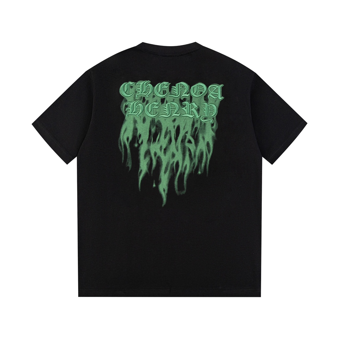 高版本Chrome Hearts克罗心 幻影梵文重工刺绣短袖-Chinese UA Cheap High Quatity Brand Clothes Bags handbags Sneakers wholesale wholesaler seller from China Factory suppliers Fashion Clothing Shoes best Quality Beautiful Price 高版本Chrome Hearts克罗心 幻影梵文重工刺绣短袖