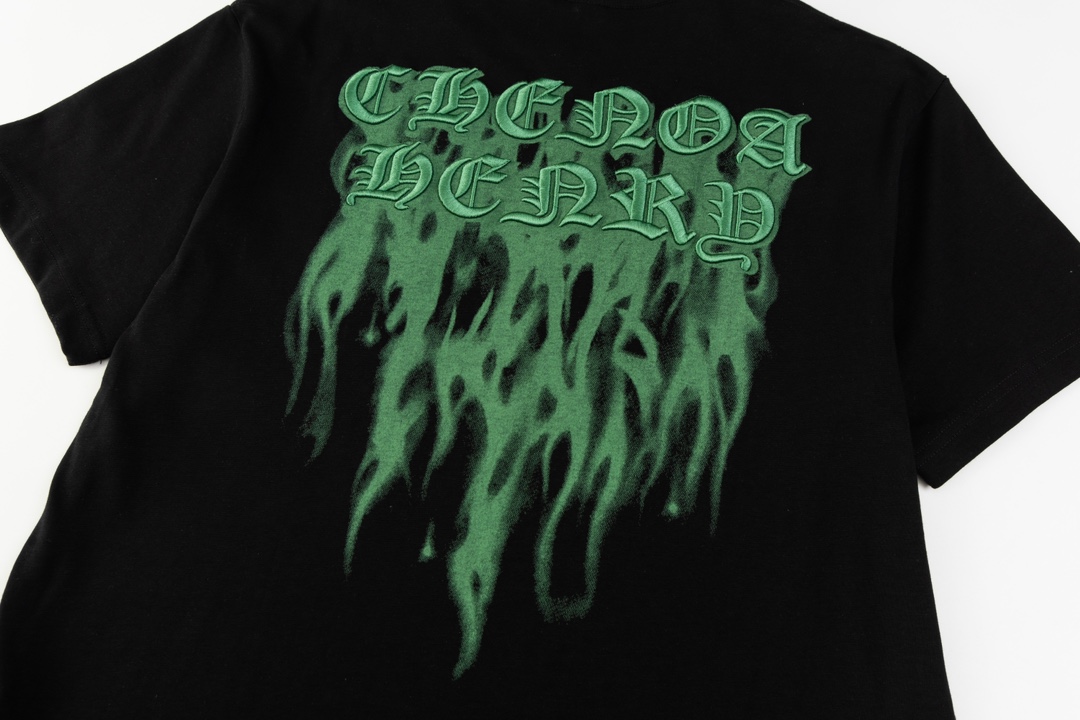 高版本Chrome Hearts克罗心 幻影梵文重工刺绣短袖-Chinese UA Cheap High Quatity Brand Clothes Bags handbags Sneakers wholesale wholesaler seller from China Factory suppliers Fashion Clothing Shoes best Quality Beautiful Price 高版本Chrome Hearts克罗心 幻影梵文重工刺绣短袖