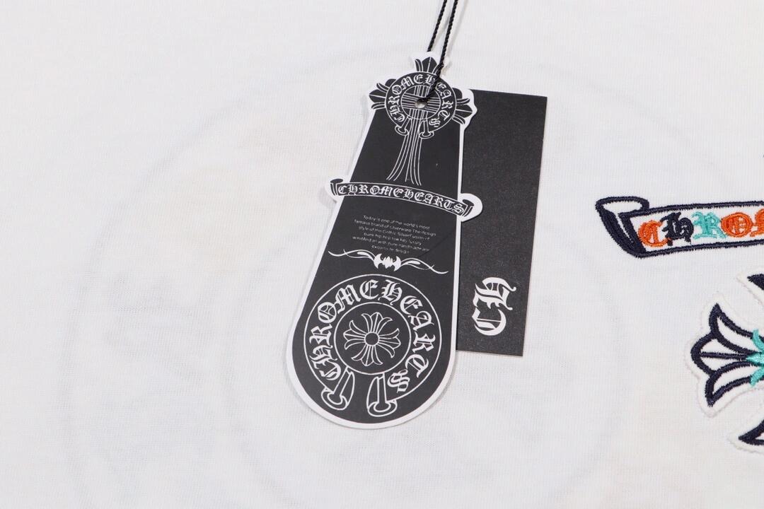 高版本Chrome Hearts克罗心 重叠马蹄重工刺绣短袖-Chinese UA Cheap High Quatity Brand Clothes Bags handbags Sneakers wholesale wholesaler seller from China Factory suppliers Fashion Clothing Shoes best Quality Beautiful Price 高版本Chrome Hearts克罗心 重叠马蹄重工刺绣短袖