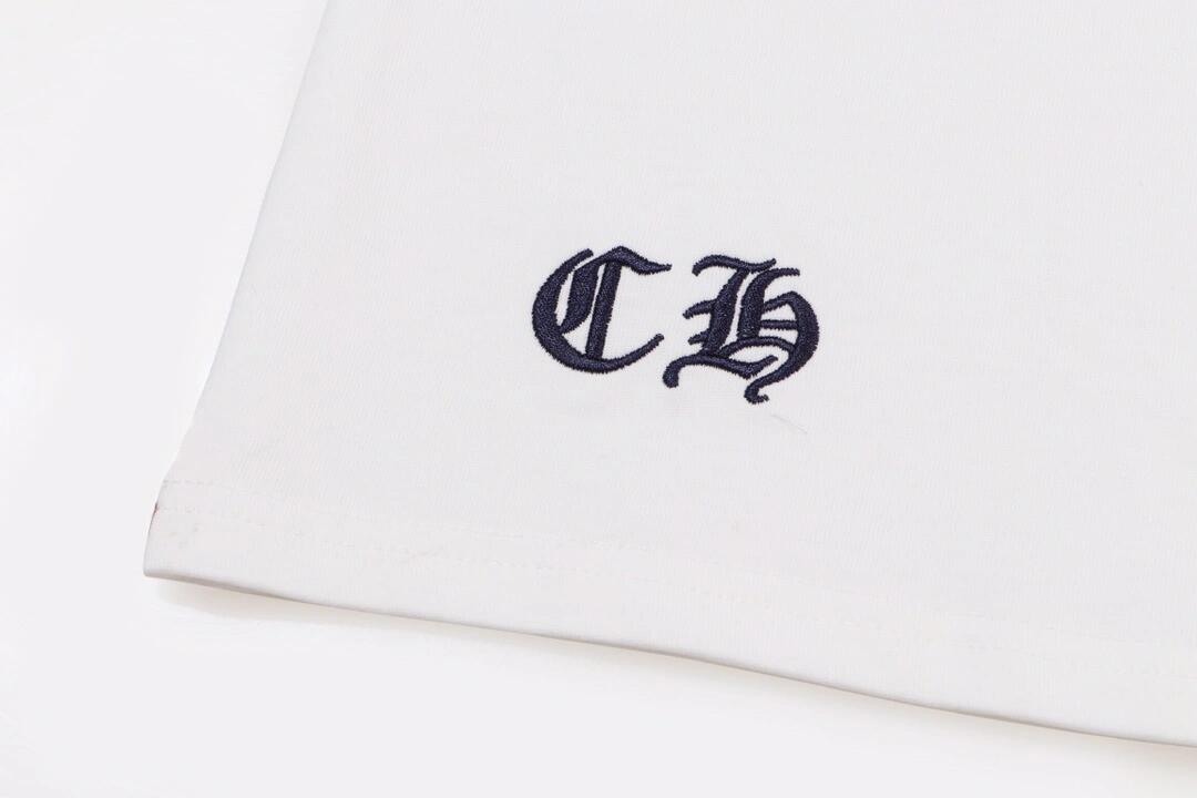 高版本Chrome Hearts克罗心 重叠马蹄重工刺绣短袖-Chinese UA Cheap High Quatity Brand Clothes Bags handbags Sneakers wholesale wholesaler seller from China Factory suppliers Fashion Clothing Shoes best Quality Beautiful Price 高版本Chrome Hearts克罗心 重叠马蹄重工刺绣短袖