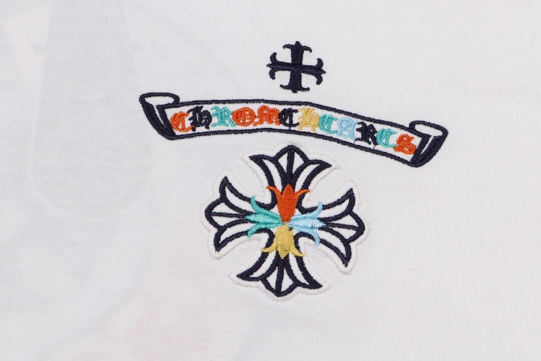 高版本Chrome Hearts克罗心 重叠马蹄重工刺绣短袖-Chinese UA Cheap High Quatity Brand Clothes Bags handbags Sneakers wholesale wholesaler seller from China Factory suppliers Fashion Clothing Shoes best Quality Beautiful Price 高版本Chrome Hearts克罗心 重叠马蹄重工刺绣短袖