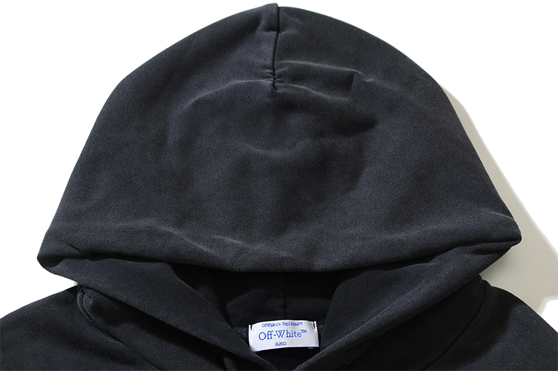 高版本OFF-WHITE 圣马修与天使印花水洗卫衣