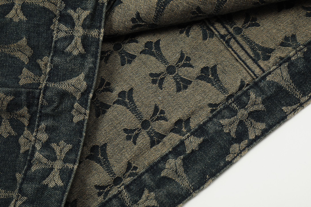 高版本Chrome Hearts克罗心 提花满印十字牛仔外套-Chinese UA Cheap High Quatity Brand Clothes Bags handbags Sneakers wholesale wholesaler seller from China Factory suppliers Fashion Clothing Shoes best Quality Beautiful Price 高版本Chrome Hearts克罗心 提花满印十字牛仔外套