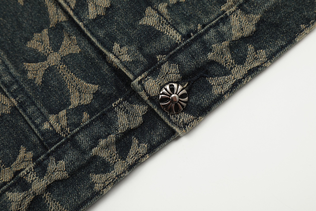 高版本Chrome Hearts克罗心 提花满印十字牛仔外套-Chinese UA Cheap High Quatity Brand Clothes Bags handbags Sneakers wholesale wholesaler seller from China Factory suppliers Fashion Clothing Shoes best Quality Beautiful Price 高版本Chrome Hearts克罗心 提花满印十字牛仔外套