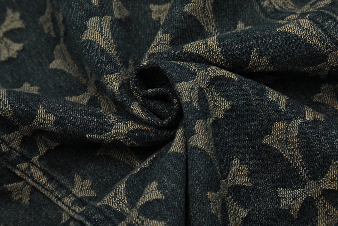 高版本Chrome Hearts克罗心 提花满印十字牛仔外套-Chinese UA Cheap High Quatity Brand Clothes Bags handbags Sneakers wholesale wholesaler seller from China Factory suppliers Fashion Clothing Shoes best Quality Beautiful Price 高版本Chrome Hearts克罗心 提花满印十字牛仔外套