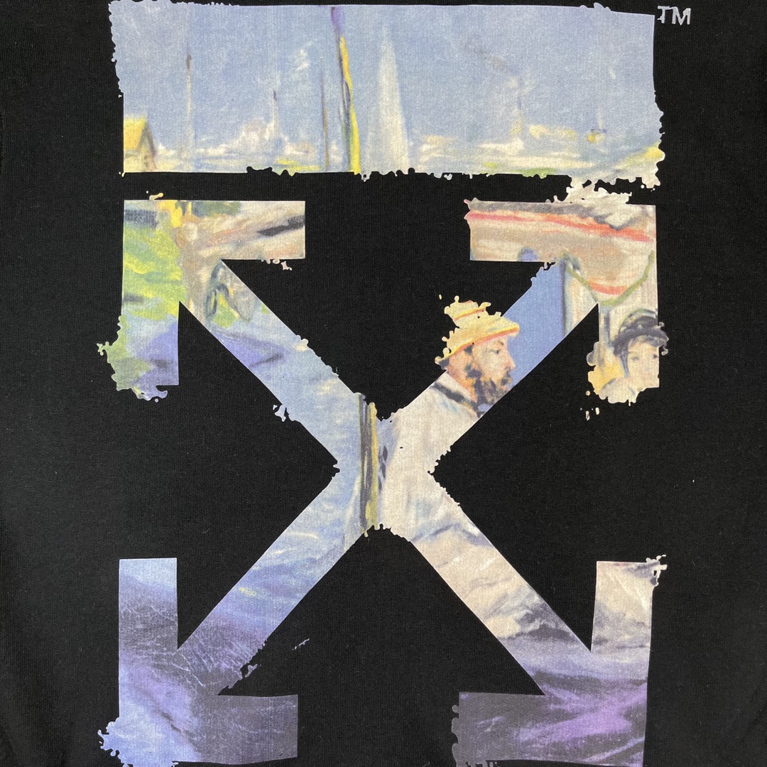 高版本OFF-WHITE C/O VIRGIL ABLOH 19ss莫奈油画箭头印花开衫外套-Chinese UA Cheap High Quatity Brand Clothes Bags handbags Sneakers wholesale wholesaler seller from China Factory suppliers Fashion Clothing Shoes best Quality Beautiful Price 高版本OFF-WHITE C/O VIRGIL ABLOH 19ss莫奈油画箭头印花开衫外套