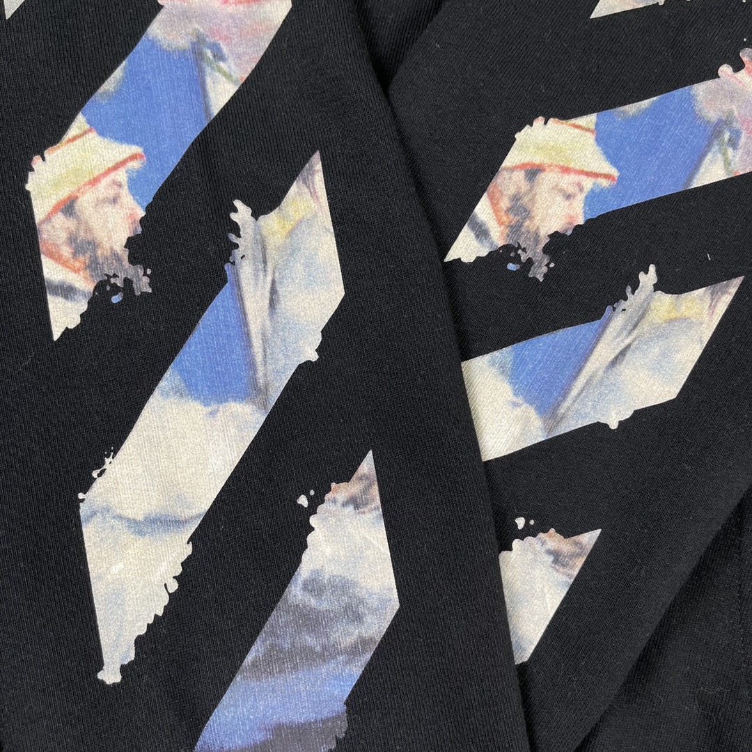 高版本OFF-WHITE C/O VIRGIL ABLOH 19ss莫奈油画箭头印花开衫外套-Chinese UA Cheap High Quatity Brand Clothes Bags handbags Sneakers wholesale wholesaler seller from China Factory suppliers Fashion Clothing Shoes best Quality Beautiful Price 高版本OFF-WHITE C/O VIRGIL ABLOH 19ss莫奈油画箭头印花开衫外套