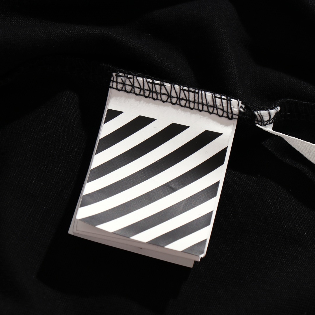 高版本OFF-WHITE 环保主题树叶印花箭头短袖T恤