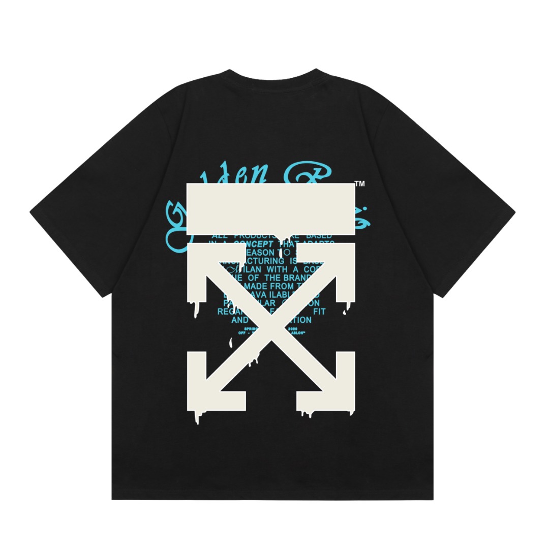 高版本OFF-WHITE 字母溶解箭头短袖T恤