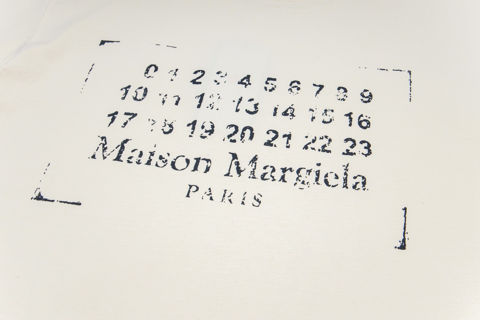 高版本MaisonMargiela/马吉拉 方框数字印花短袖