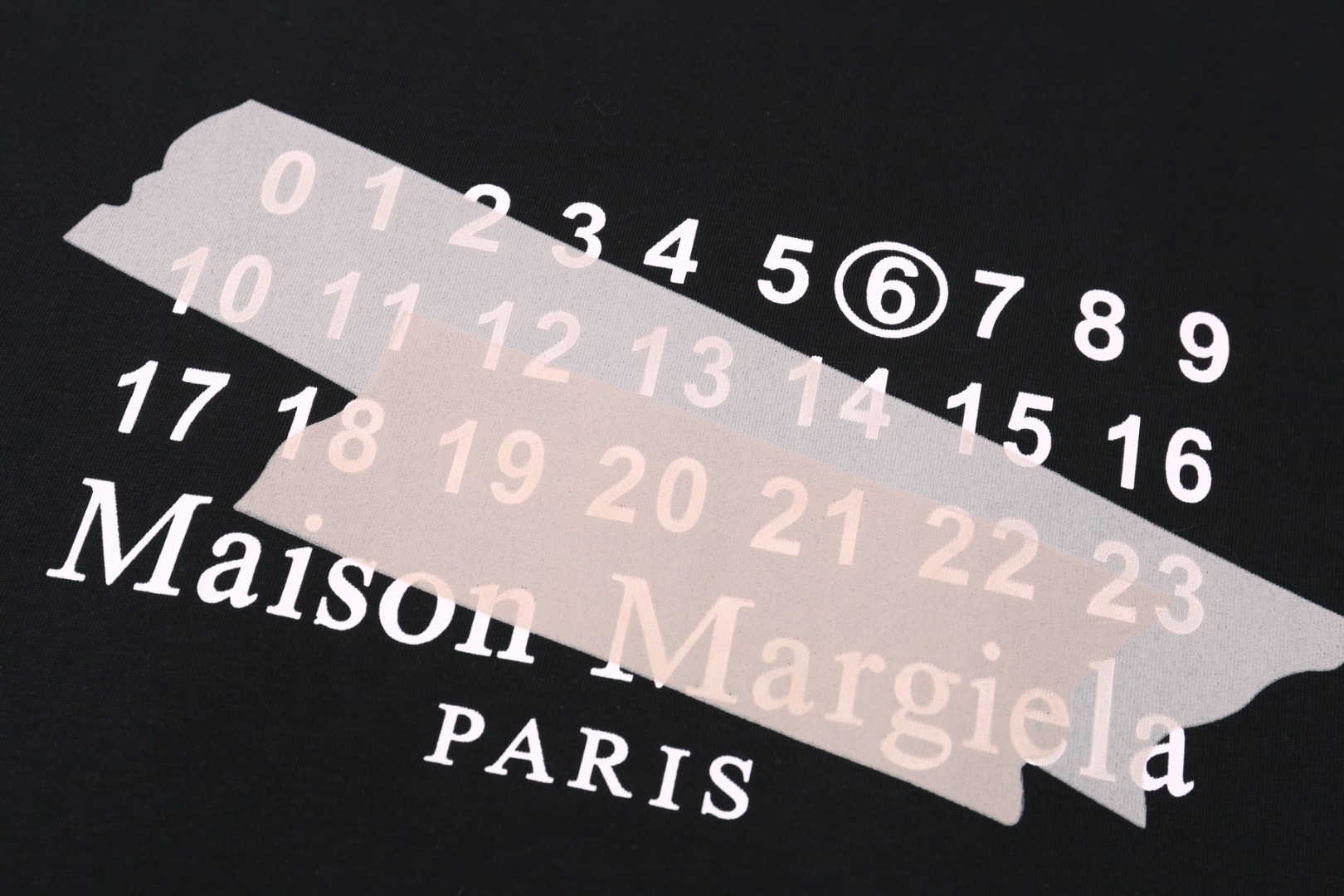 高版本MaisonMargiela/马吉拉 数字胶带印花短袖