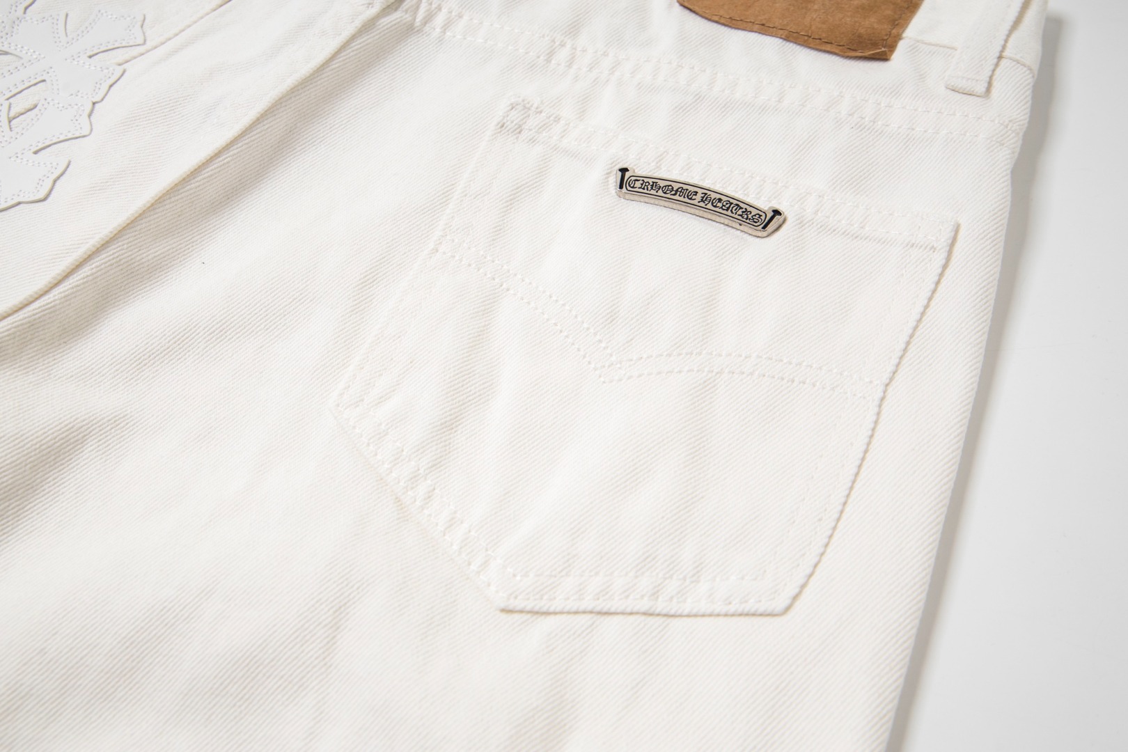 高版本Chrome hearts 克罗心 SexRecords系列展会限定牛王牛仔裤 纯白神仙配色