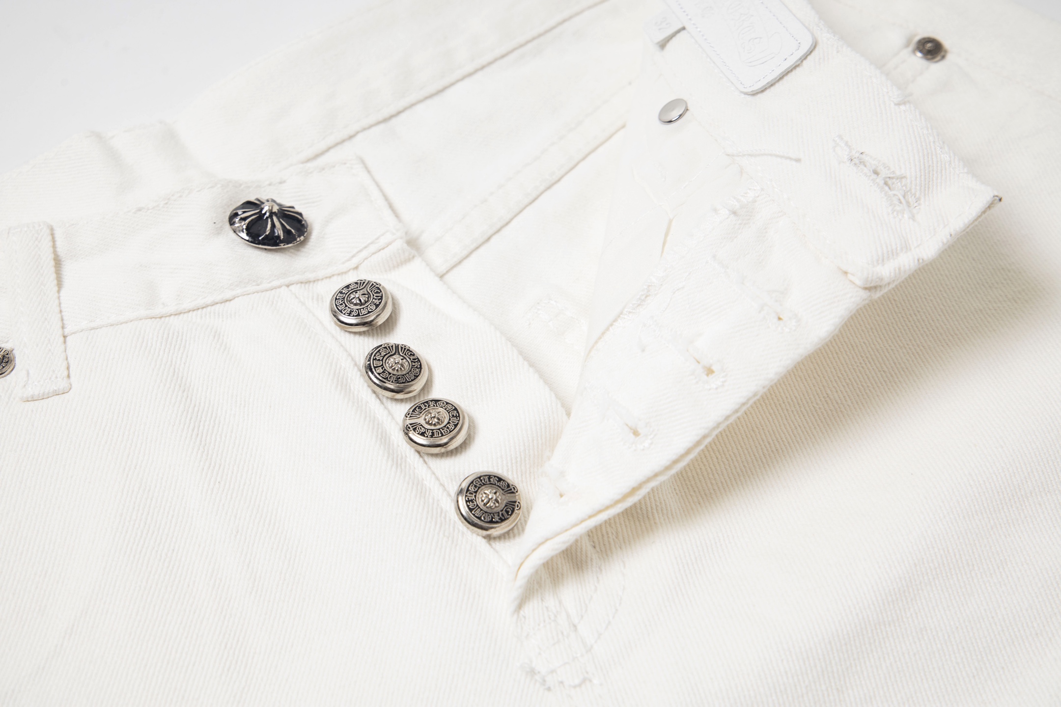 高版本Chrome hearts 克罗心 SexRecords系列展会限定牛王牛仔裤 纯白神仙配色