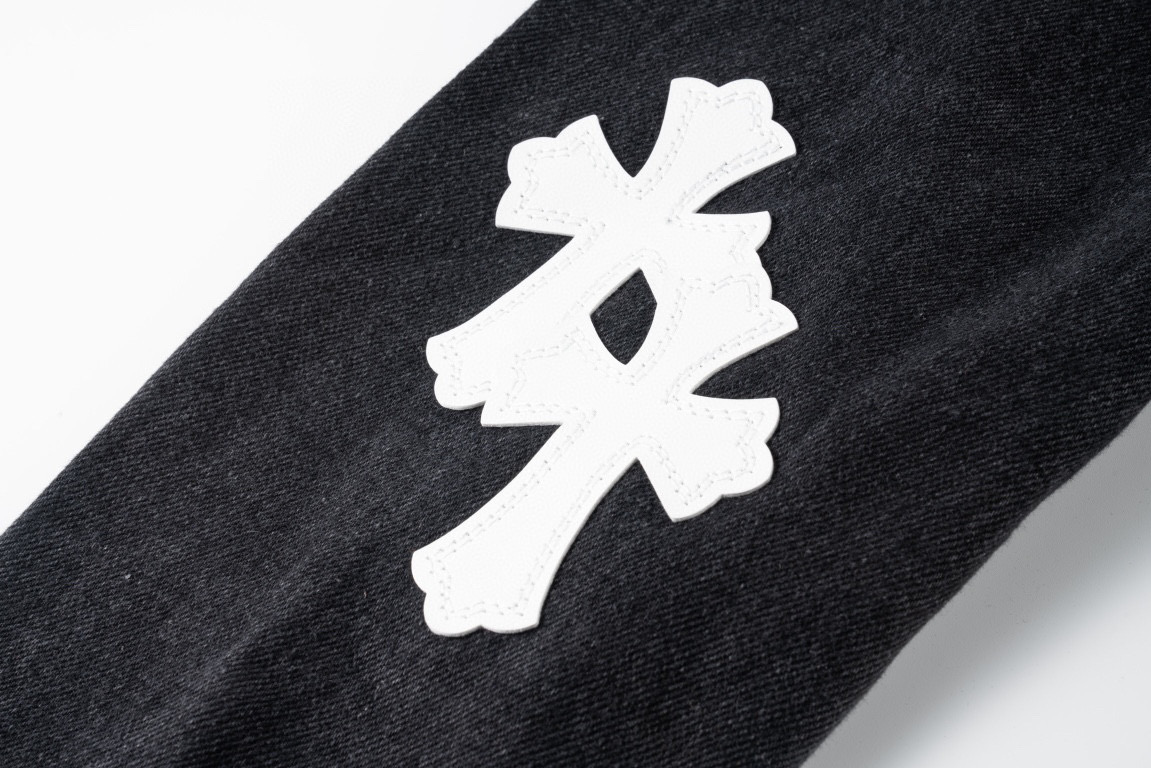 高版本Chrome Hearts克罗心 串标贴皮十字水洗牛仔外套-Chinese UA Cheap High Quatity Brand Clothes Bags handbags Sneakers wholesale wholesaler seller from China Factory suppliers Fashion Clothing Shoes best Quality Beautiful Price 高版本Chrome Hearts克罗心 串标贴皮十字水洗牛仔外套