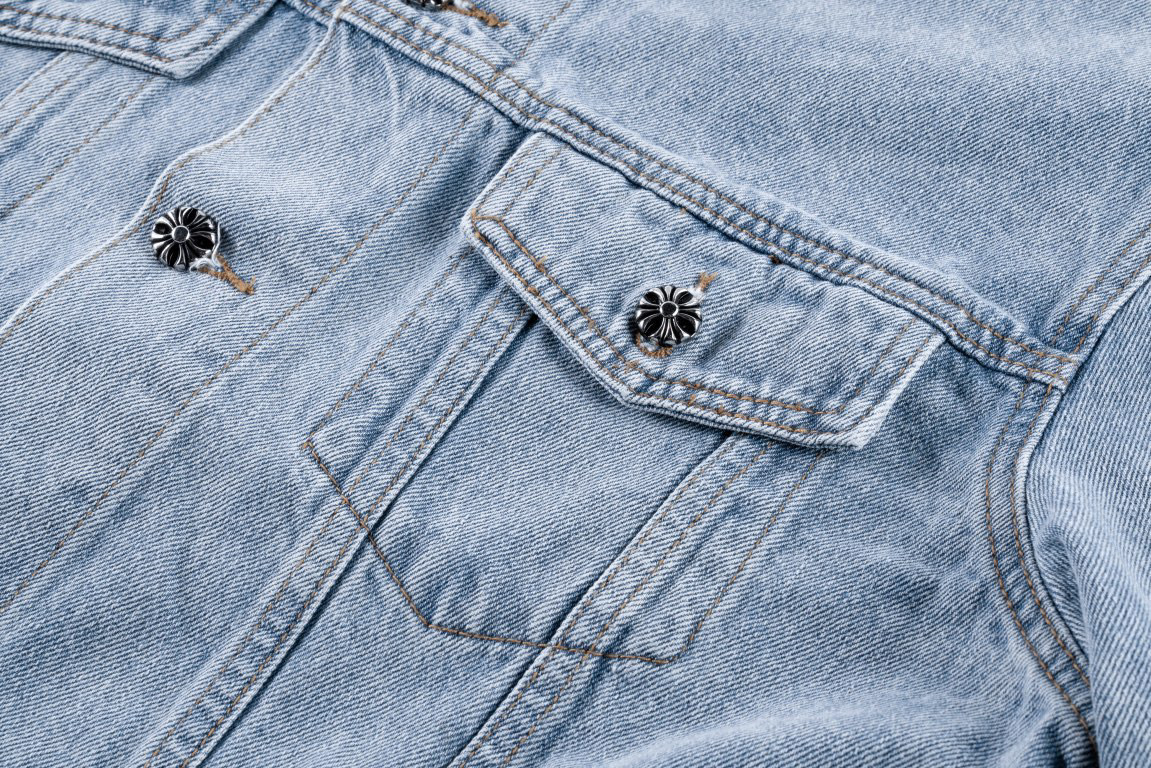 高版本Chrome Hearts克罗心 十字梵文刺绣水洗牛仔外套-Chinese UA Cheap High Quatity Brand Clothes Bags handbags Sneakers wholesale wholesaler seller from China Factory suppliers Fashion Clothing Shoes best Quality Beautiful Price 高版本Chrome Hearts克罗心 十字梵文刺绣水洗牛仔外套