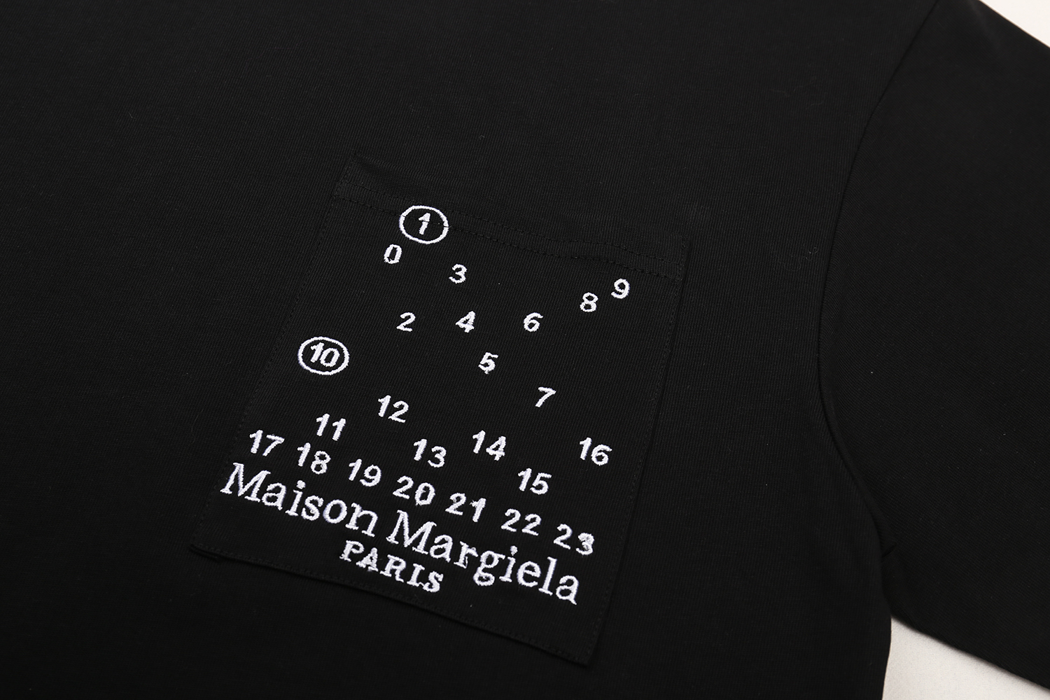 高版本MaisonMargiela/马吉拉 刺绣数字短袖-Chinese UA Cheap High Quatity Brand Clothes Bags handbags Sneakers wholesale wholesaler seller from China Factory suppliers Fashion Clothing Shoes best Quality Beautiful Price 高版本MaisonMargiela/马吉拉 刺绣数字短袖