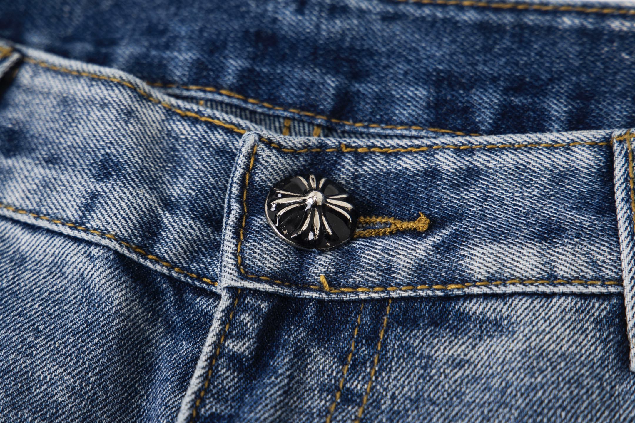 高版本Chrome hearts克罗心 皮标十字伐木裤牛仔裤-Chinese UA Cheap High Quatity Brand Clothes Bags handbags Sneakers wholesale wholesaler seller from China Factory suppliers Fashion Clothing Shoes best Quality Beautiful Price 高版本Chrome hearts克罗心 皮标十字伐木裤牛仔裤