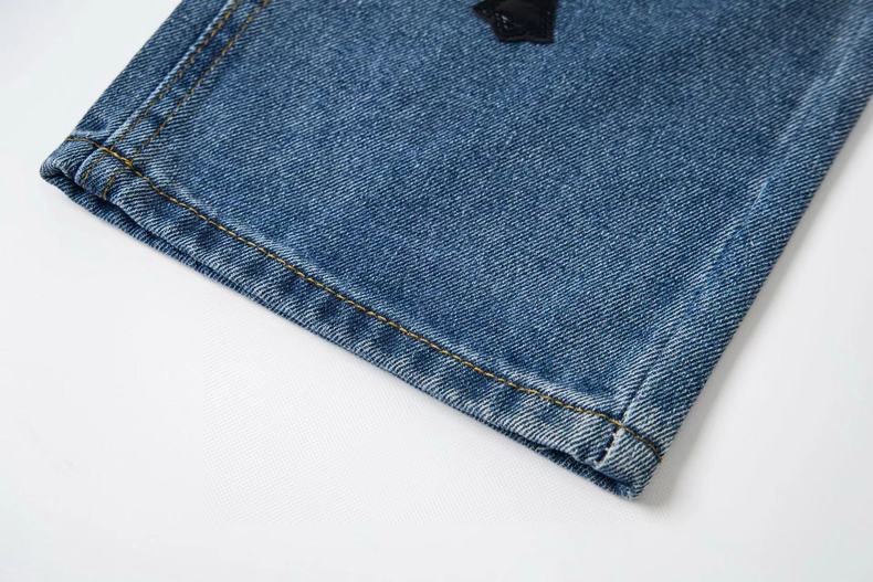 高版本Chrome hearts克罗心 涂鸦皮标十字水洗做旧牛仔裤-Chinese UA Cheap High Quatity Brand Clothes Bags handbags Sneakers wholesale wholesaler seller from China Factory suppliers Fashion Clothing Shoes best Quality Beautiful Price 高版本Chrome hearts克罗心 涂鸦皮标十字水洗做旧牛仔裤