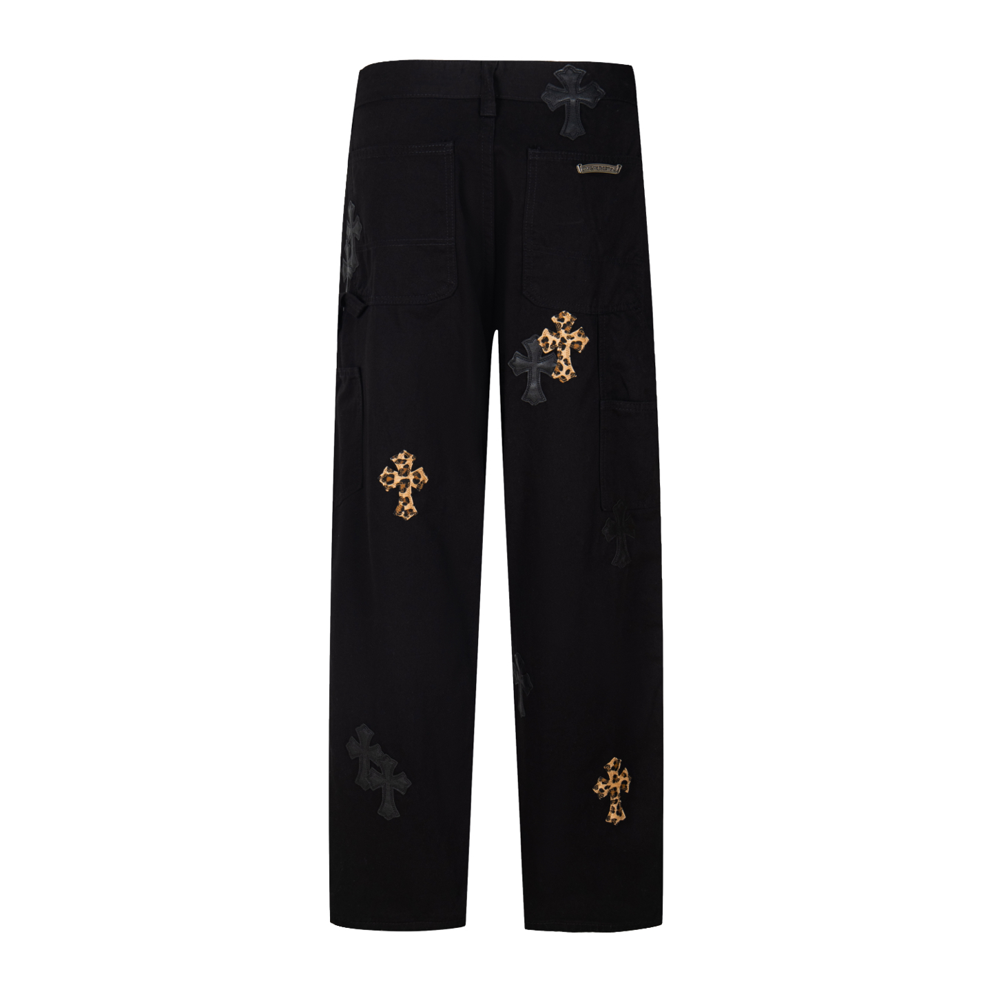 高版本Chrome hearts克罗心 豹纹皮标十字伐木裤牛仔裤-Chinese UA Cheap High Quatity Brand Clothes Bags handbags Sneakers wholesale wholesaler seller from China Factory suppliers Fashion Clothing Shoes best Quality Beautiful Price 高版本Chrome hearts克罗心 豹纹皮标十字伐木裤牛仔裤