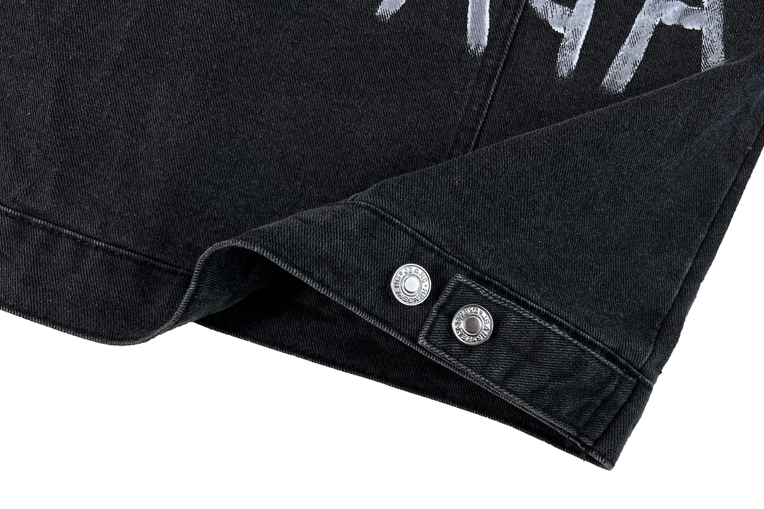 高版本BALENCIAGA/巴黎世家 双B涂鸦字母印花牛仔外套