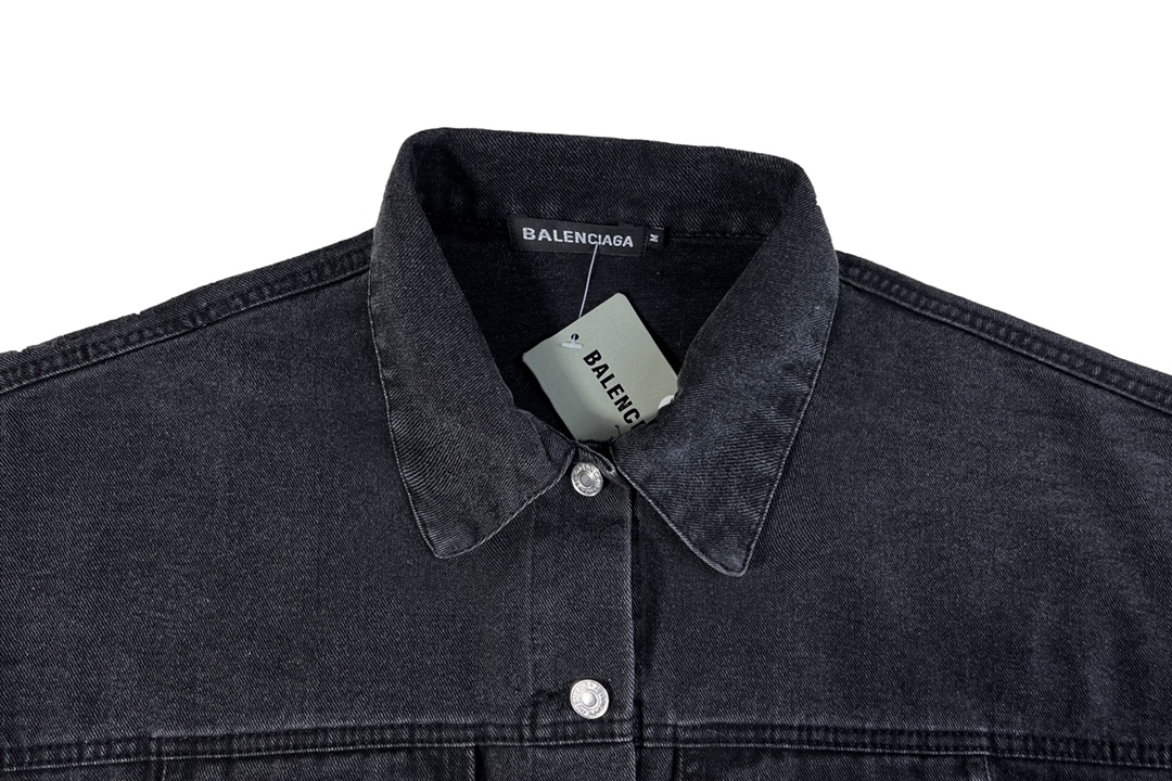 高版本BALENCIAGA/巴黎世家 双B涂鸦字母印花牛仔外套