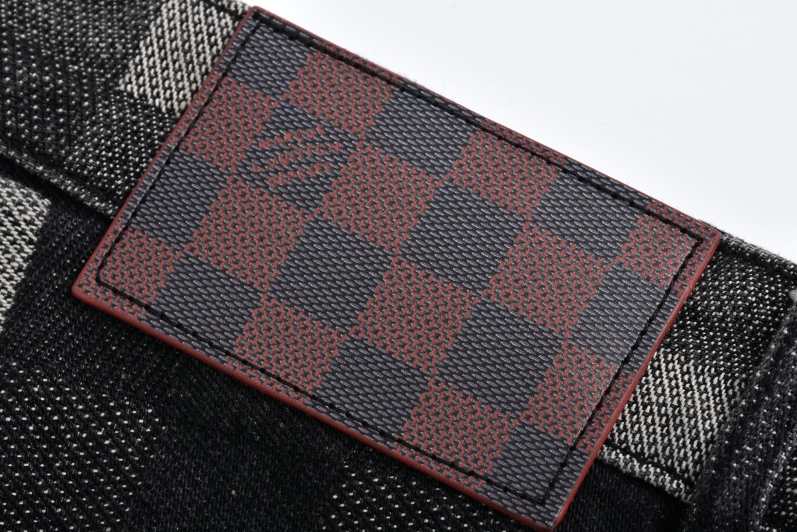 Louis Vuitton路易威登 马赛克棋盘格牛仔裤