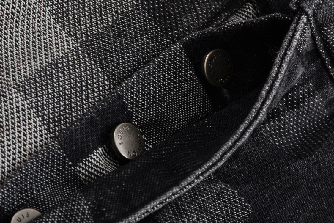 Louis Vuitton路易威登 马赛克棋盘格牛仔裤